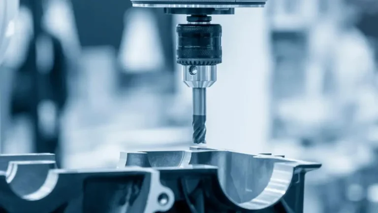 CNC Machining performing precision milling on an aluminum extruded part