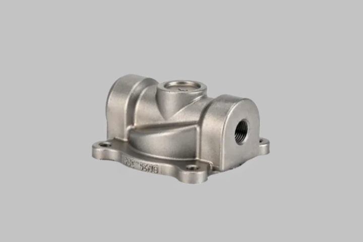 Precision cast and machined metal housing